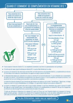Arbre décisionnel sur la complémentation en vitamine B12 selon la consommation de viande/poisson.